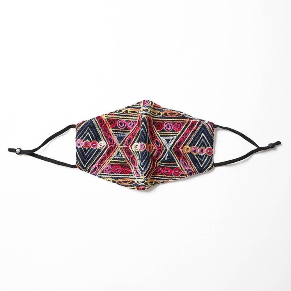 Whimsical Pattern Embroidered Face Mask - Picture 4 of 6